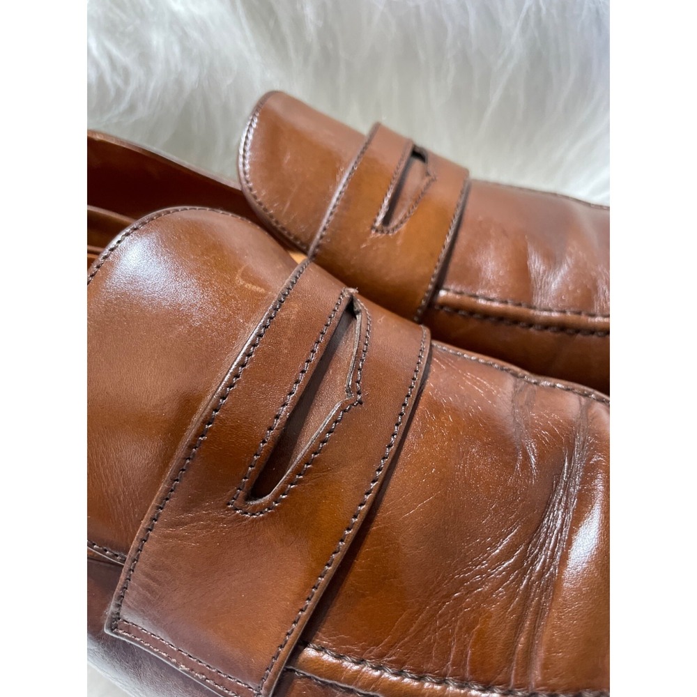 Wolf & Shepherd Mens Brown Leather Penny Loafers Goodyear Welted Portugal 11 - Picture 3 of 8